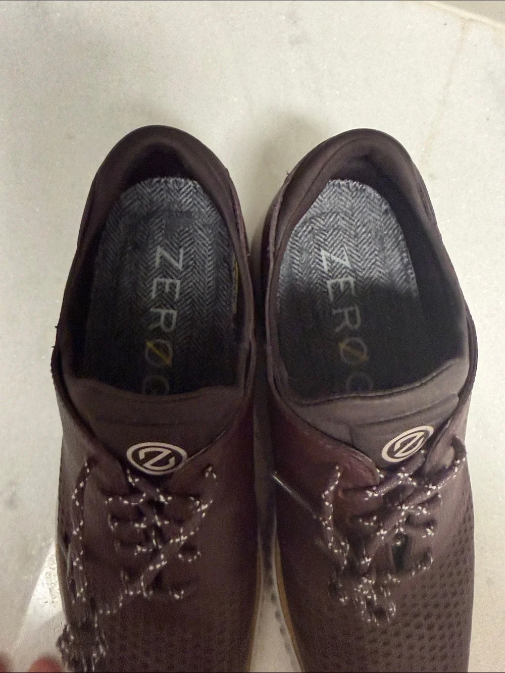 Cole Haan Perforated Leather Lace-Up Oxfords - Dark Brown